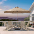 PURPLE LEAF 11 Feet Patio Umbrella Outdoor Table Umbrella Round Aluminum Market Umbrella with 8 Sturdy Ribs & Crank Commercial Outdoor Umbrellas for Garden Deck Patio, Taupe