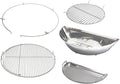 SnS Grills Slow ‘N Sear® 5-Piece Cooking System - Patented Charcoal Basket with Removeable Water Reservoir, EasySpin Grate, Drip Pan for Low ‘N Slow Smoking & Charcoal Grilling on Big Green Egg LG