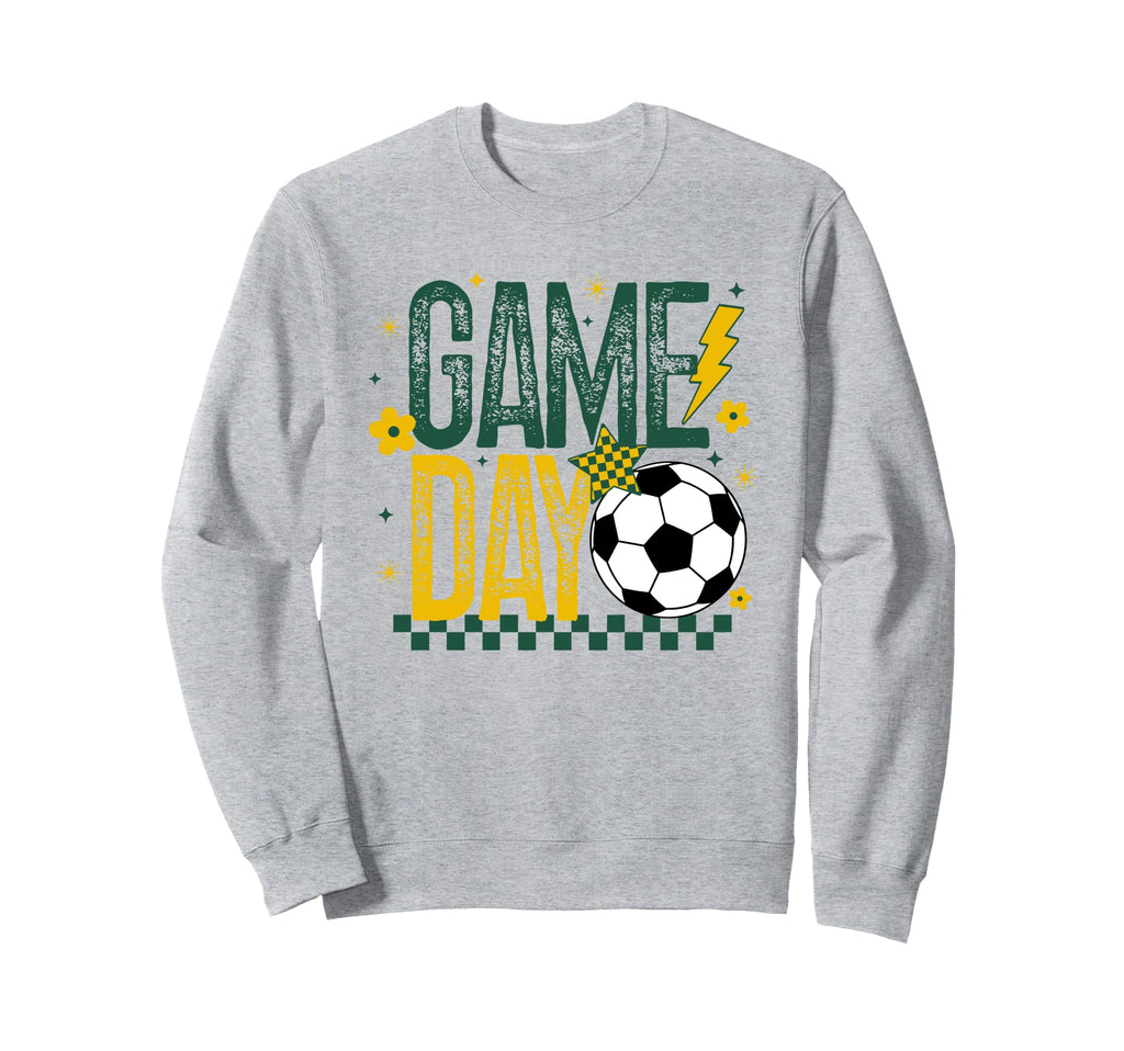 Game Day Soccer Season Green Sweatshirt - Streetwear Style for Adults