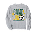 Game Day Soccer Season Green Yellow Sweatshirt - Fun Novelty Design Unisex