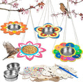 Fennoral 4 Pack Bird Feeder Kits for Kids Make Your Own Bird Feeders Wooden Arts and Crafts for Kids Ornaments DIY to Paint Bird Feeders Craft for Spring Winter Garden Outdoor Activities Project