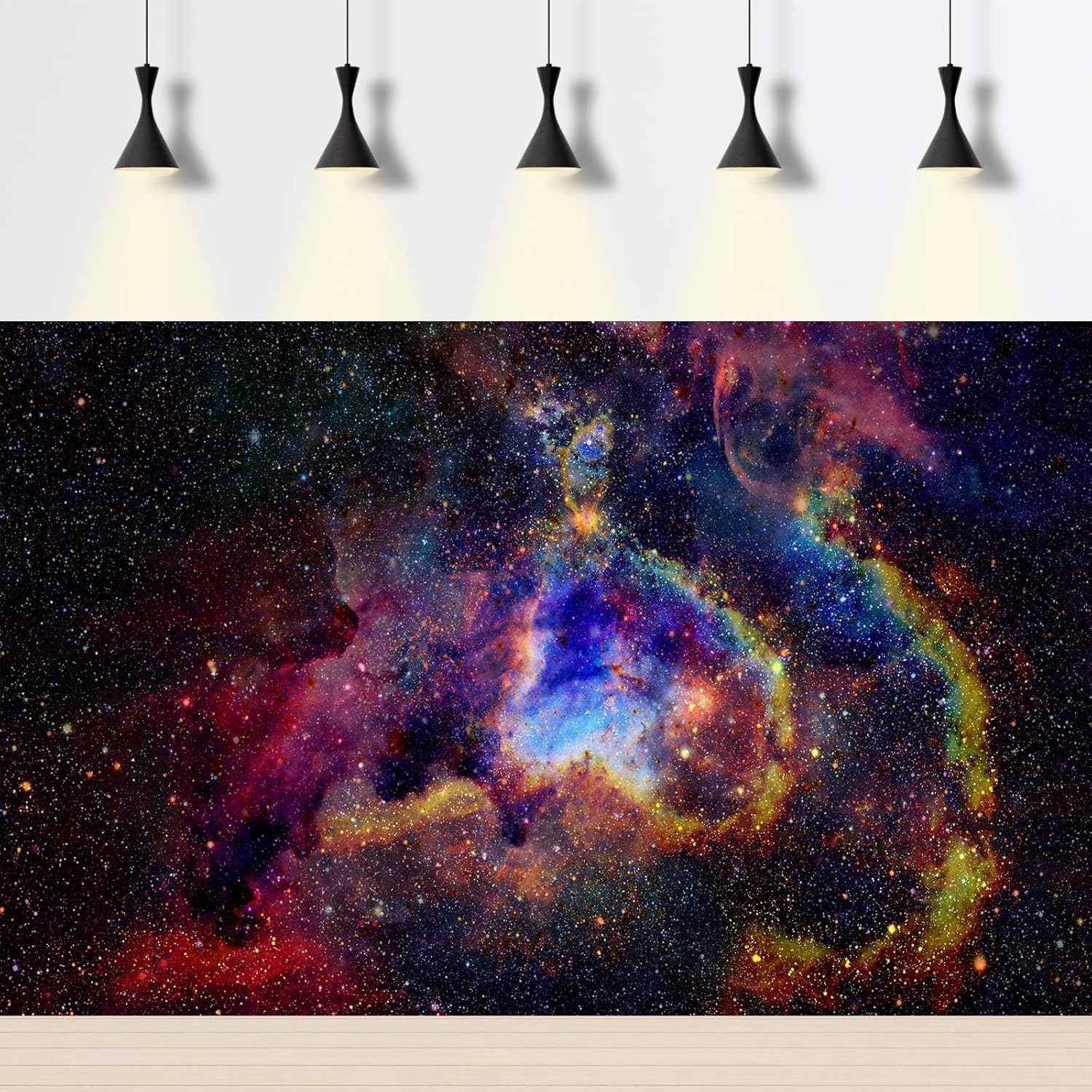 Outer Space Aquarium Background Fantasy Alien Planet Nebula and Galaxies Terrarium Background Stars Nebula Atmosphere Fish Tank Background Outer Space Reptile Tank Background 48x20in