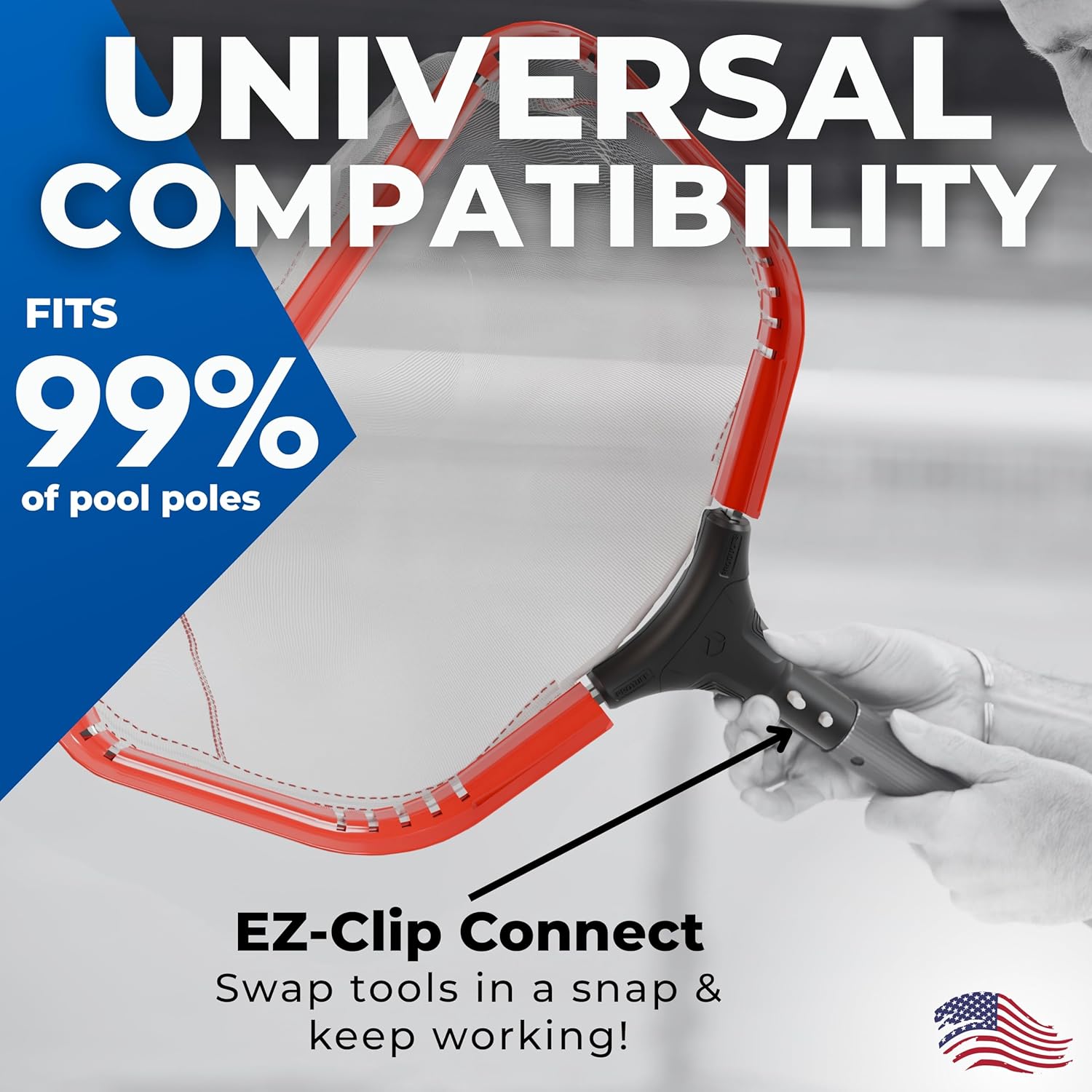 ProTuff Silt & Leaf Rake Bundle - Unlimited Free Replacements - 2-Items: 23 Inch Medium & 17 inch Fine Mesh Pool Cleaner for Sand, Silt, Pollen, Leaves & Twigs - Nearly 24 & 18 inch