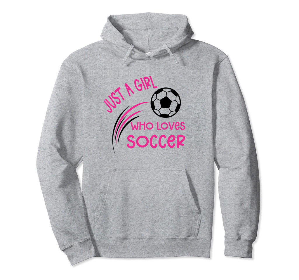 Just Who Loves Soccer Fun Sport Hoodie - Minimalist Print for Adults