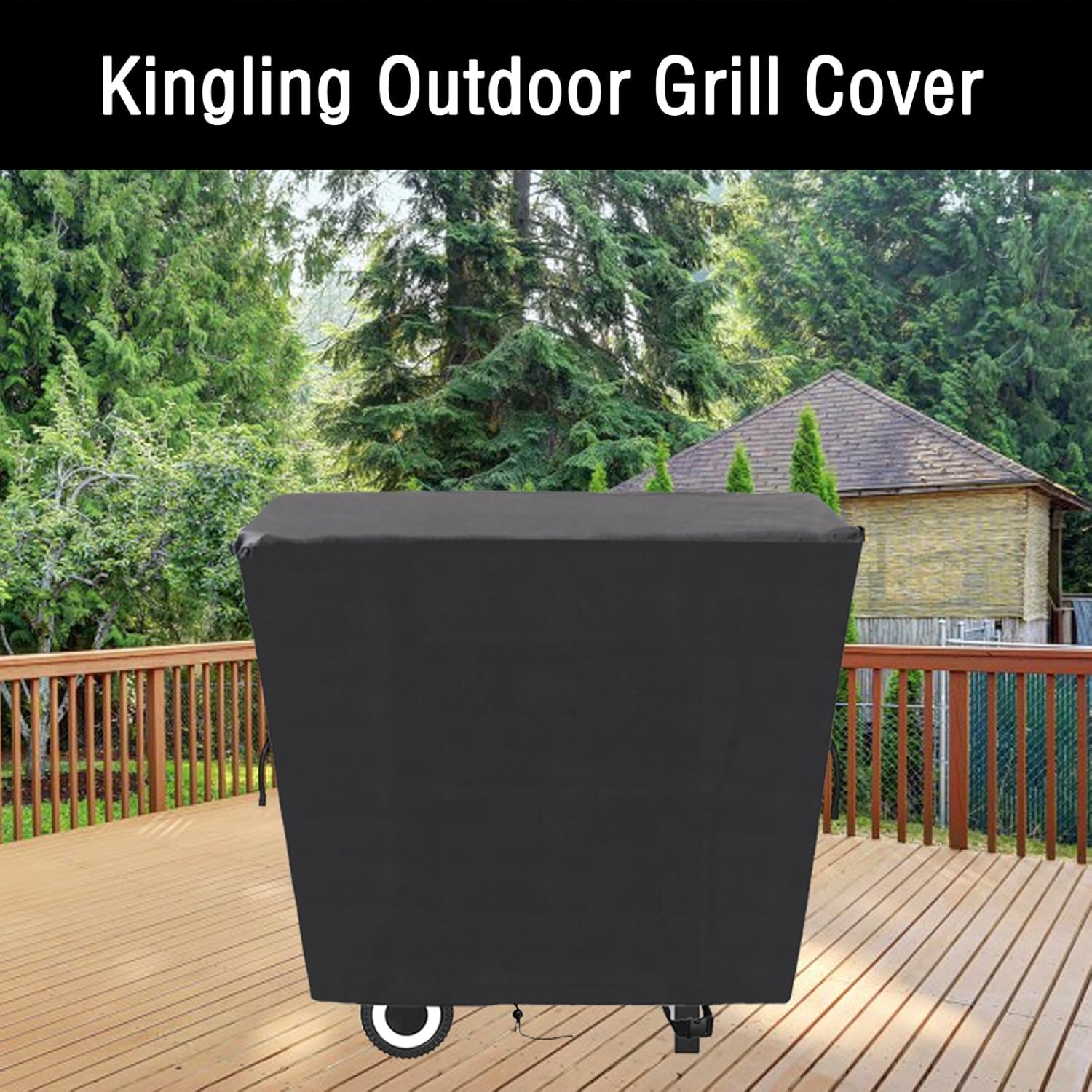 Kingling Grill Cover Fits for Captiva Designs 2-Burner Propane Gas Grill, Waterproof Heavy Duty Barbecue Griddle Cover - 37''x20''x35''