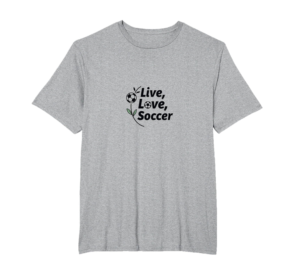 Live Love Soccer Womens Sports T-Shirt - Custom Art Print for Adults