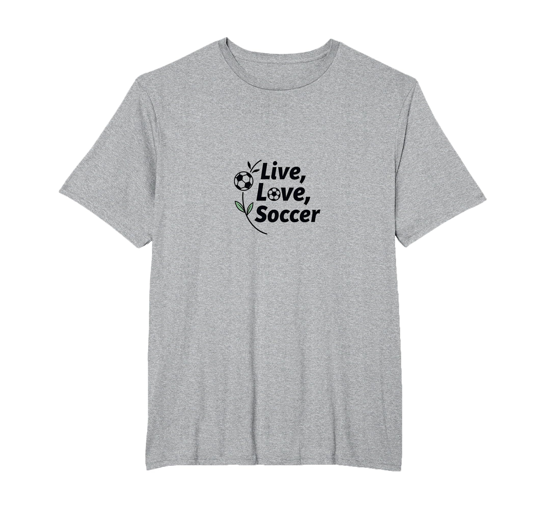 Live Love Soccer Womens Sports T-Shirt - Custom Art Print for Adults