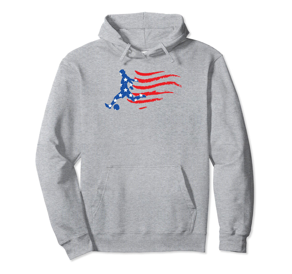 Soccer Player Usa Flag Indepedence Day Hoodie - Trendy Graphic Men Women