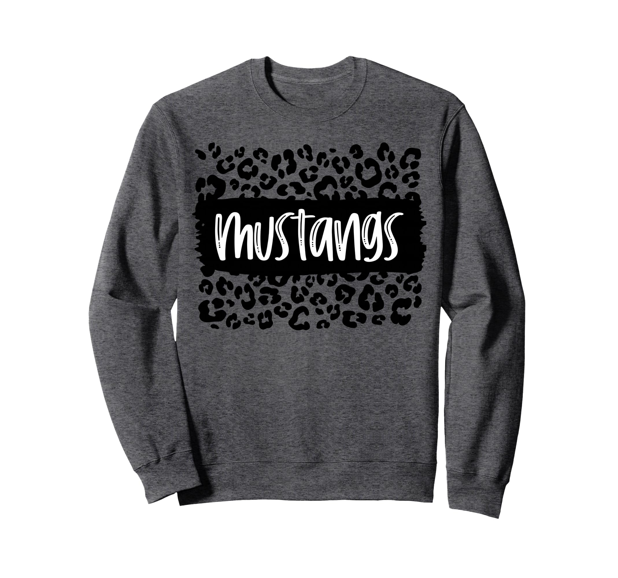 Mustangs Team Mascot School Sweatshirt - Aesthetic Graphic for Adults
