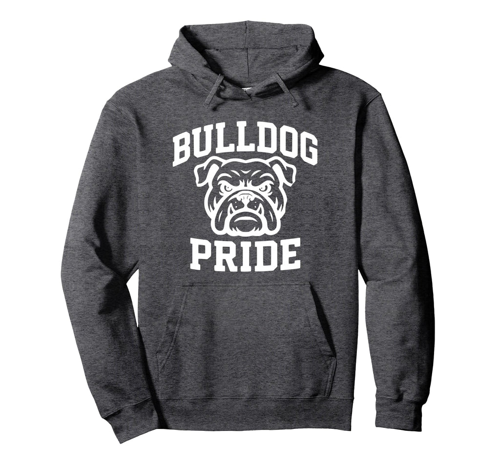 Fierce Bulldog Mascot School Team Spirit Hoodie - Unique Graphic Men Women