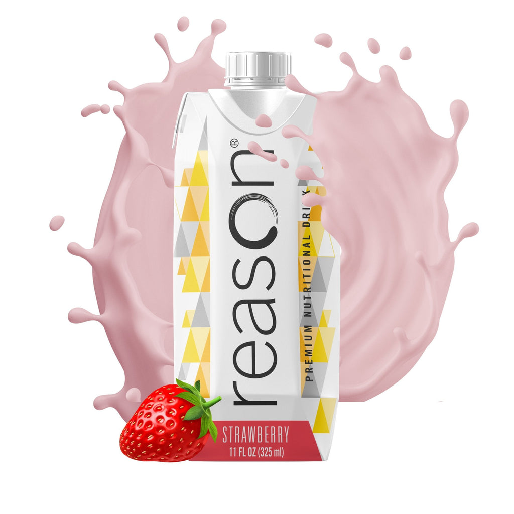Reason™ Strawberry Premium Nutritional Drink, 11-ounce carton B0BVG12SW1