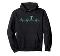 Soccer Player Lifeline Heartbeat Heart Hoodie - Aesthetic Graphic Unisex