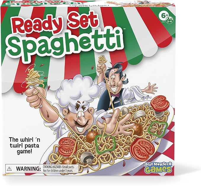 PlayMonster Ready Set Spaghetti Board Game – Kids Games, Family Game, Multi-Player, Board Games for Family Night, Preschool Toys, Hand-Eye-Coordination Game, Ages 6+
