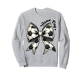 Game Day Soccer Bow Coquette Sweatshirt - Minimalist Print for Adults