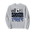 Blue Soccer Heartleopard Soccer Mom Sweatshirt - Trendy Graphic Men Women