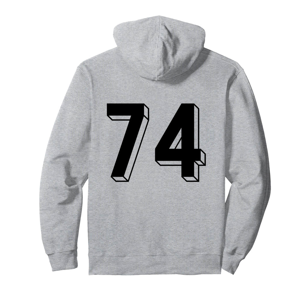 Number 74 Backside 80S 90S Team Jersey Hoodie - Streetwear Style Men Women