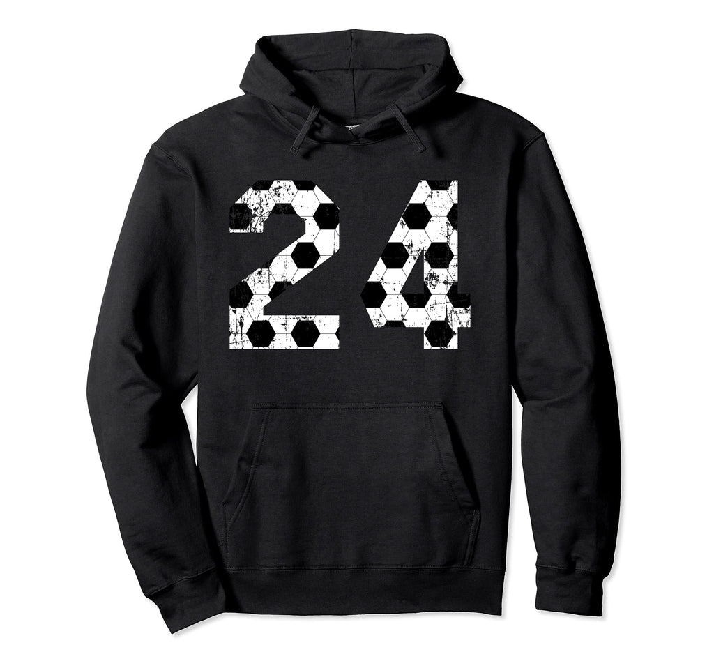 Soccer 24 Jersey Number Hoodie - Unique Graphic Men Women