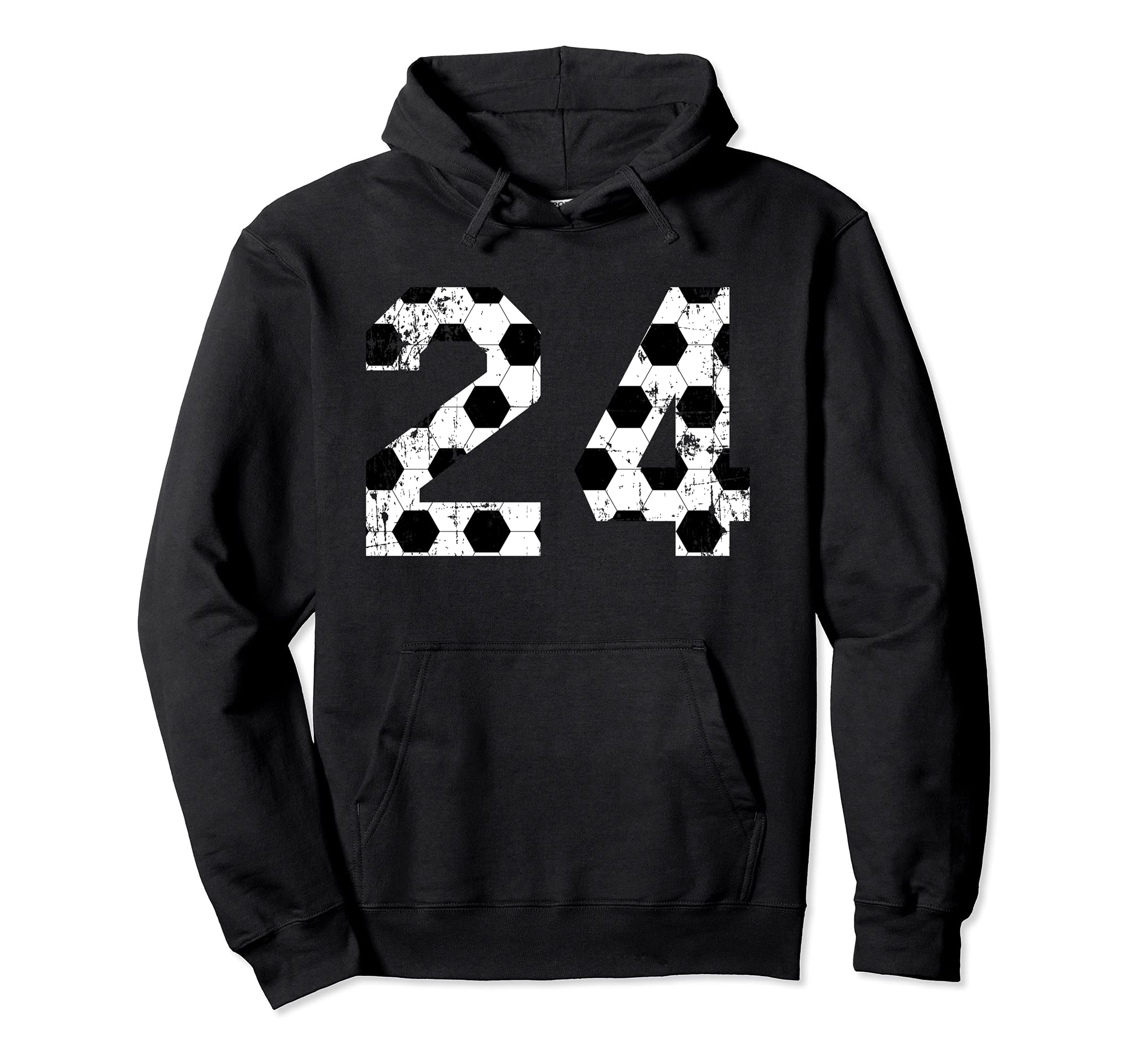 Soccer 24 Jersey Number Hoodie - Unique Graphic Men Women