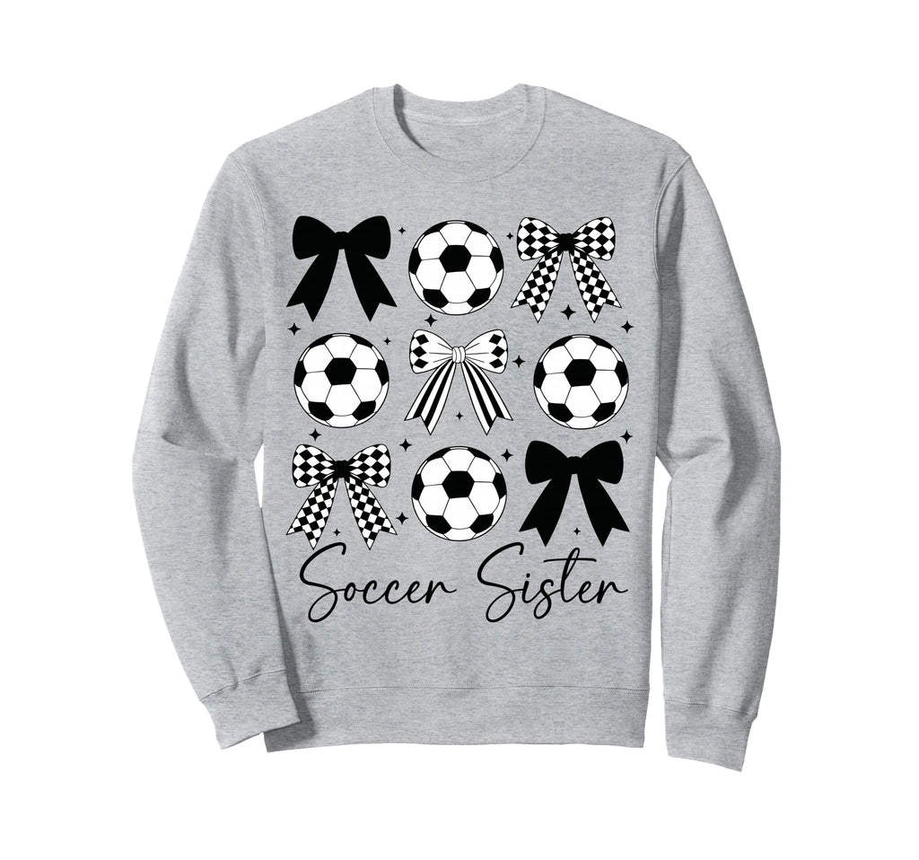 Soccer Sister Funny Coquette Bow Sweatshirt - Streetwear Style Men Women