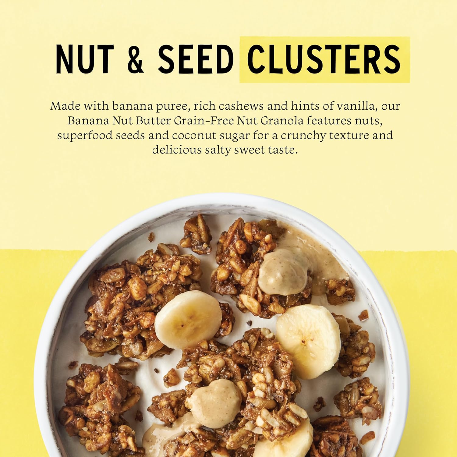 Purely Elizabeth Grain-Free Granola, Banana Nut Butter, Gluten-Free & Paleo, 6-Pack (8 oz)