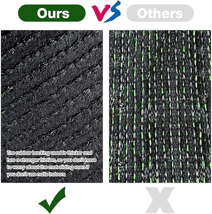 Yescom Sports Sled Strips Turf Gym Turf Flooring for Weight Sled Push Gym Equipment Outdoor Indoor Use 65'x3'(195 Sq.Ft) 0.4" H