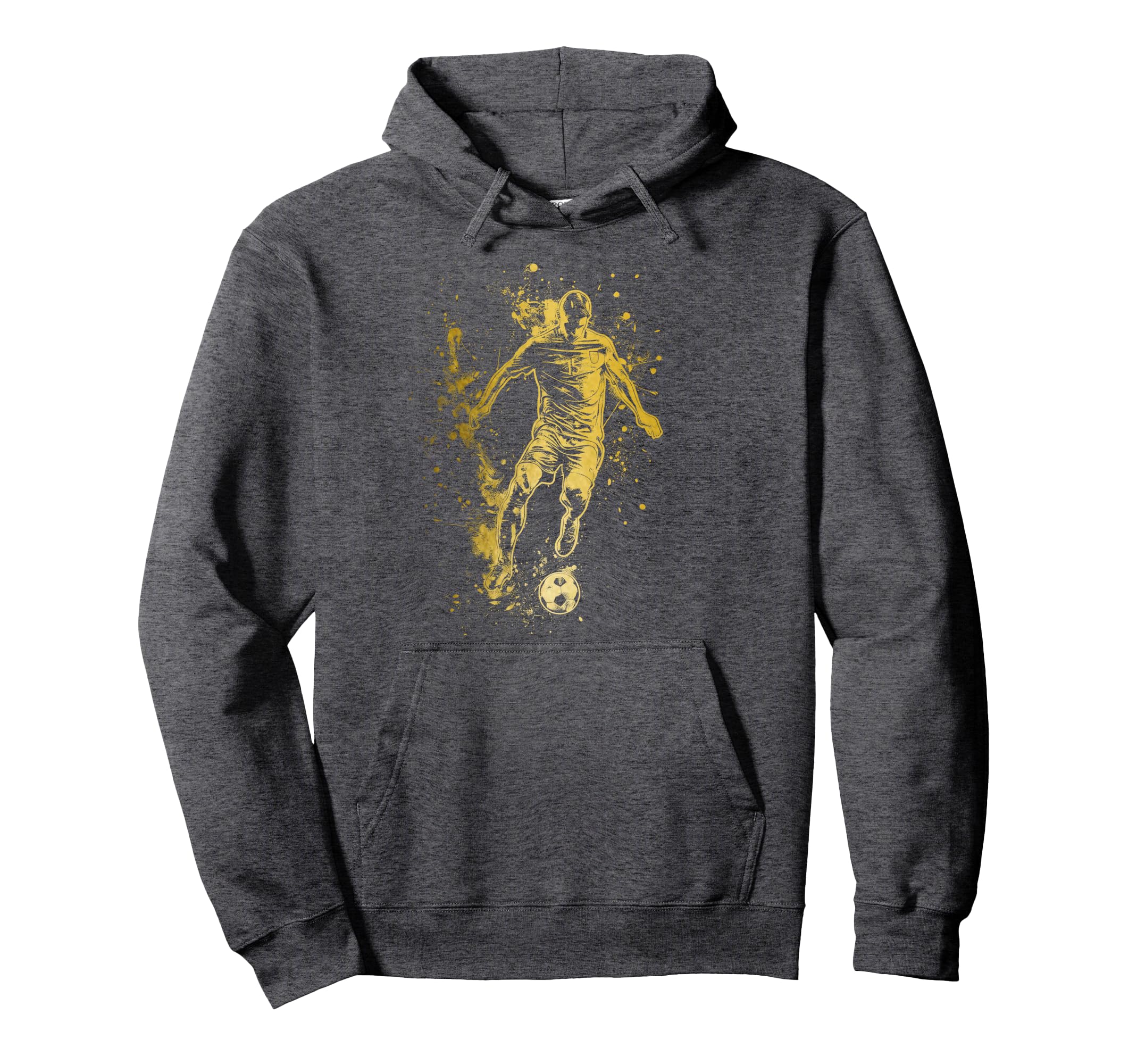 Soccer Player Sports Football Watercolor Hoodie - Graphic Print Men Women