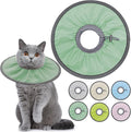Lightweight Cat Cone Collar Soft, Soft Comfortable Cat Recovery Collar After Surgery, Elizabethan E Collar for Cats, Cone for Cats to Stop Licking (Mint Green, Medium)