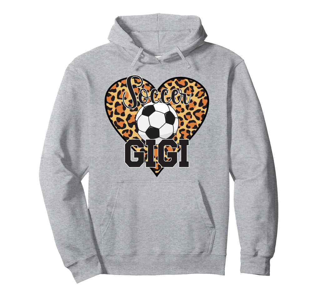 Soccer Gigi Heart Grandma Gigi Soccer Hoodie - Minimalist Print for Adults