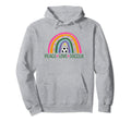 Peace Love Soccer Player Rainbow Teen Hoodie - Custom Art Print Men Women