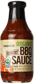Woodstock Organic Hickory BBQ Sauce, 18 oz (Case of 12) - Gluten-Free Condiment