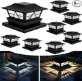 TW SHINE 8 Pack Solar Outdoor Fence Post Lights, 2 Modes Post Cap Lights Waterproof Warm White/Cool White for Yard, Garden, Porch, Patio Decor, for 4x4 5x5 6x6 Wood Posts