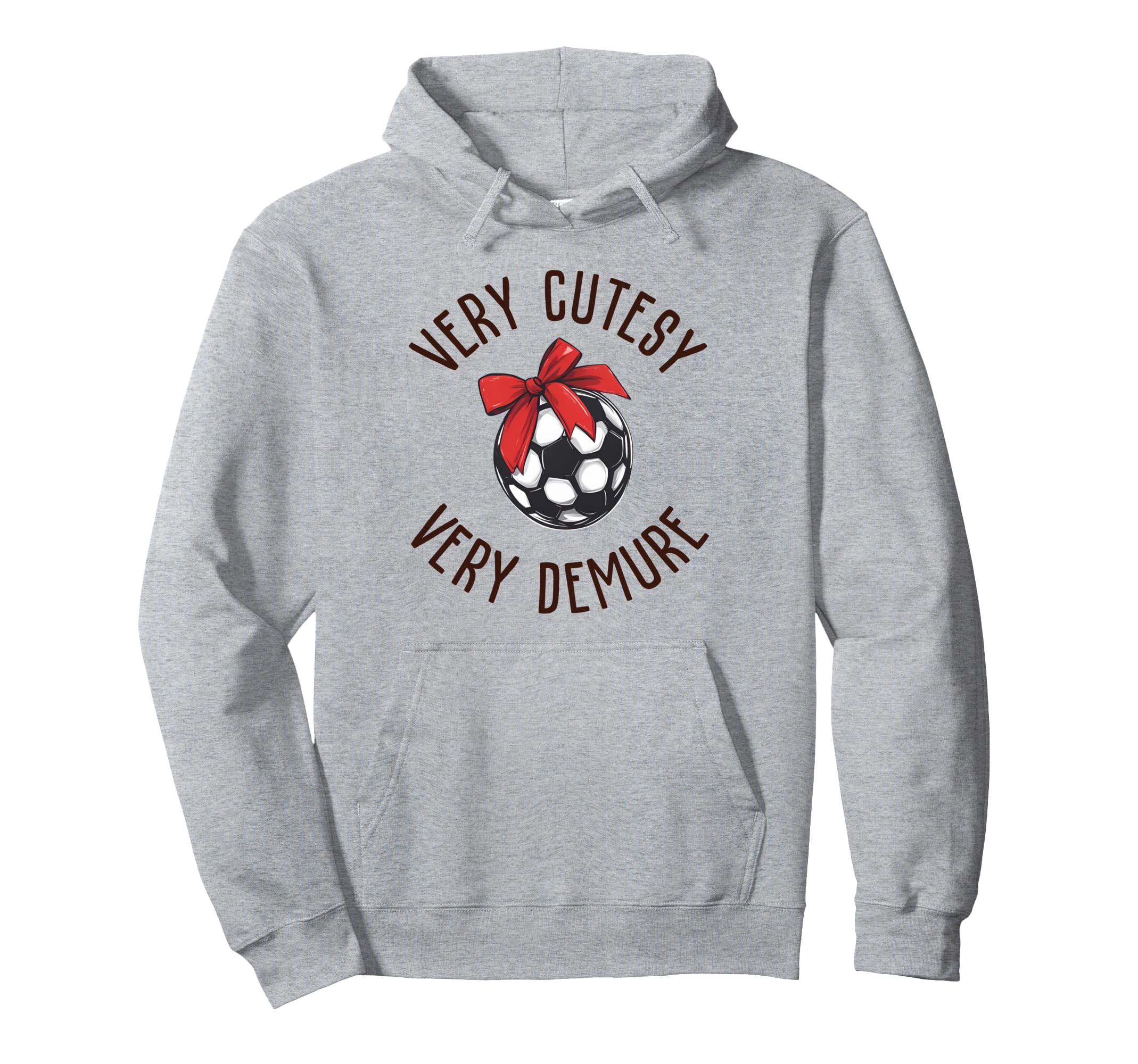 Soccer Ball Demure Bow Sports Aesthetic Hoodie - Trendy Graphic Unisex