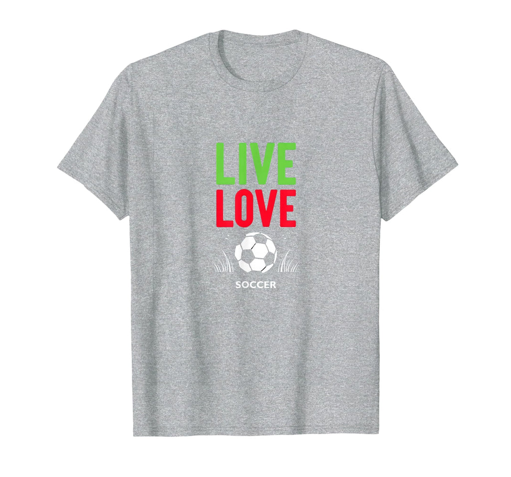 Live Love Soccer Inspiring Sports Fan T-Shirt - Minimalist Print Unisex