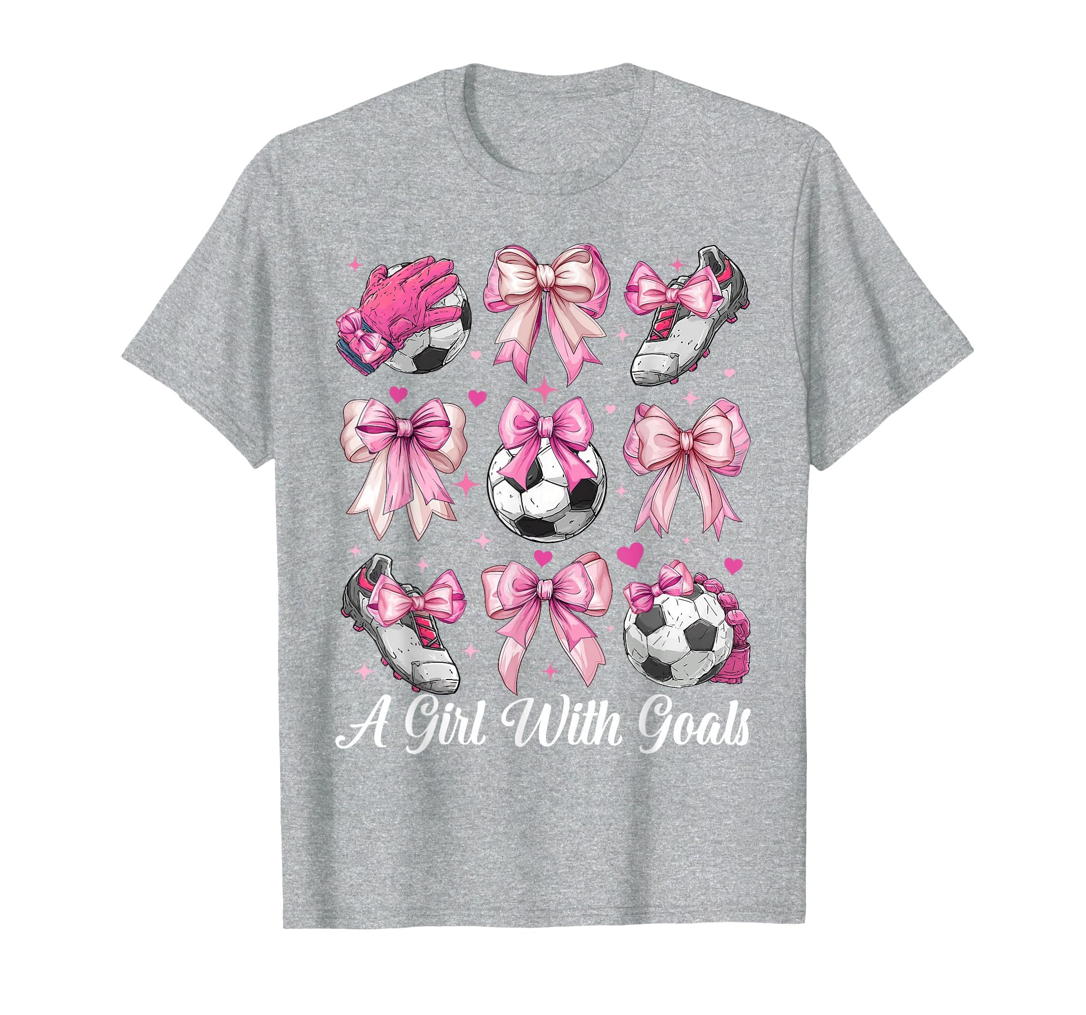 Soccer Player Soccer Coquette Bow Goals T-Shirt - Unique Graphic Unisex