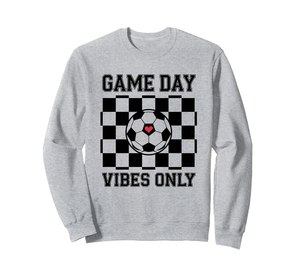 Groovy Soccer Soccer Game Day Vibes Sweatshirt - Minimalist Print Unisex