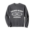 Sacred Heart Crusaders Soccer Ball Sweatshirt - Unique Graphic Men Women