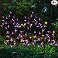 4 Pcs Pink Flamingos Yard Decoration Solar Flamingo Stake Lights Outdoor LED Yard Decorations for Pathway Lawn Patio Walkway Christmas, 29.5" Height