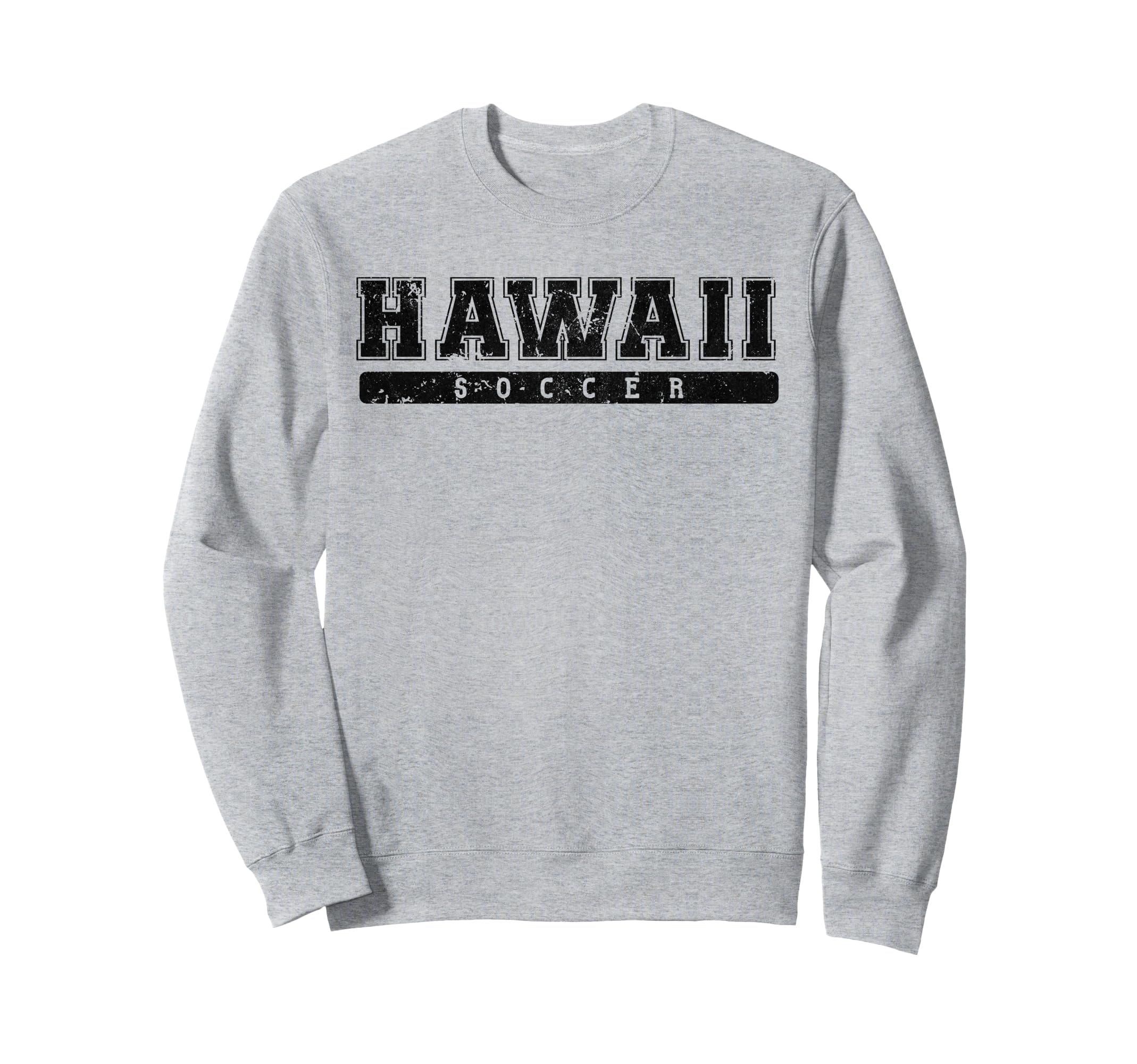 Hawaii Soccer Black Text Sweatshirt - Novelty Apparel Unisex