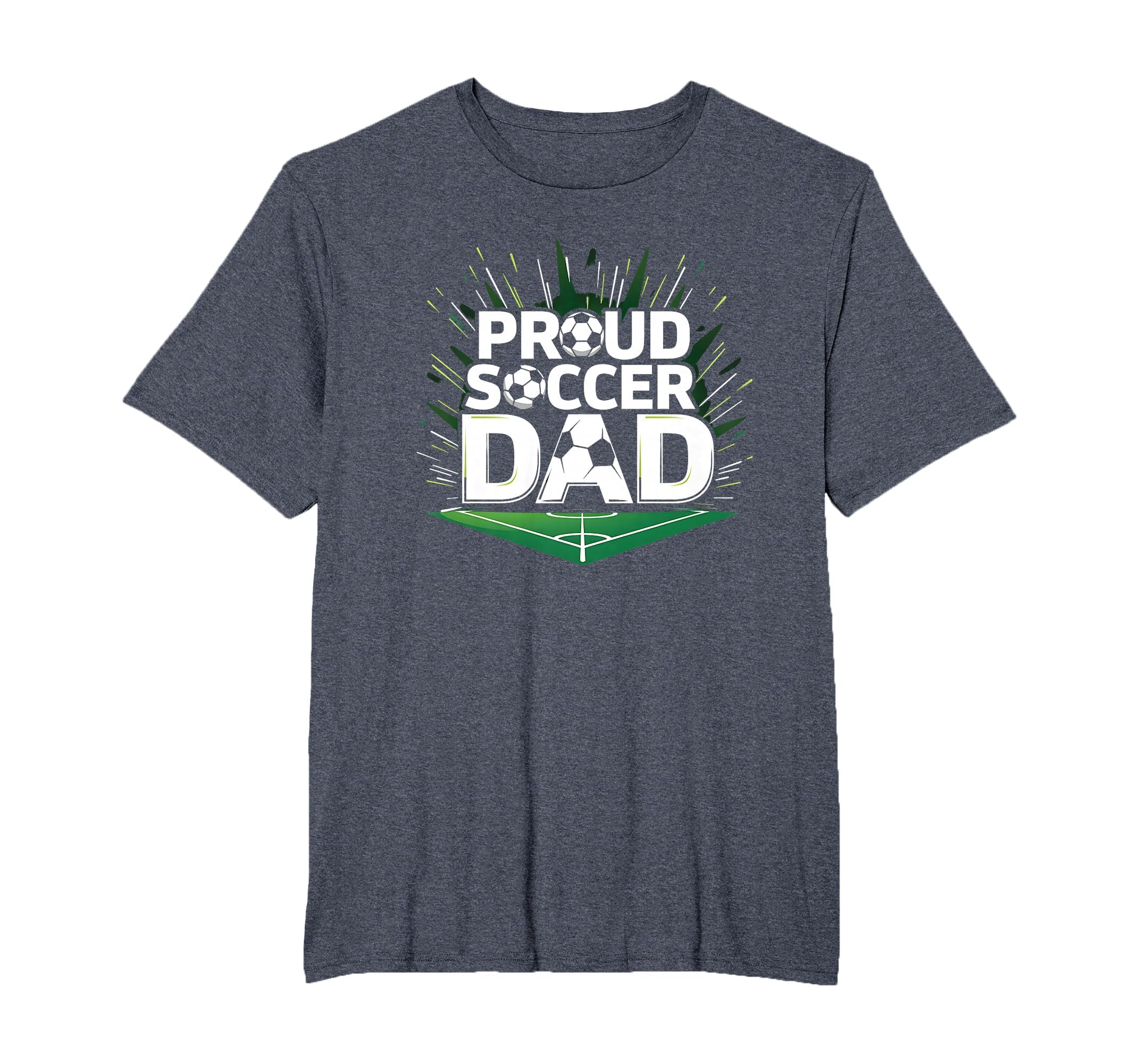 Proud Soccer Dad Cheering Sideline T-Shirt - Novelty Apparel for Adults