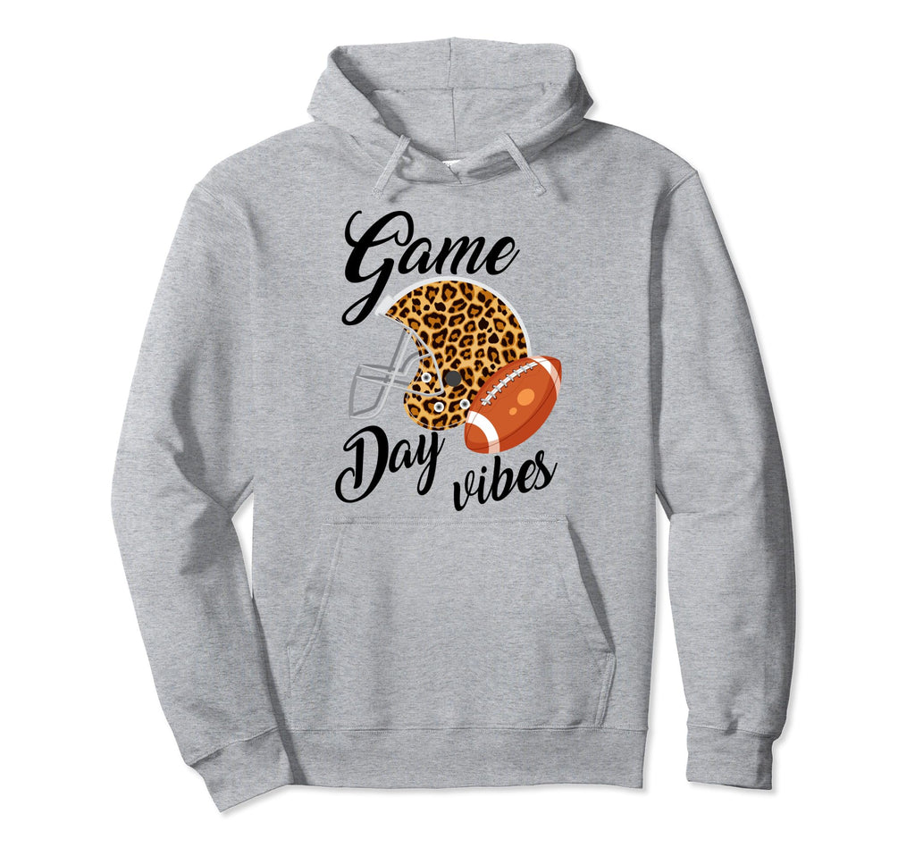 Game Day Vibes Leopard Helmet Hoodie - Minimalist Print for Adults