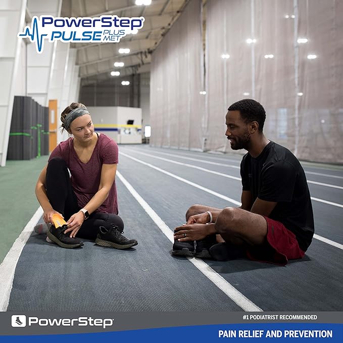 PowerStep Pulse Plus Met - Ball of Foot Pain Relief Shoe Insoles - Running Shoe Orthotics for Metatarsal Foot Pain, and Morton's Neuroma Relief - Made in The USA (M 5-5.5, F 7-7.5)