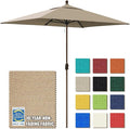 EliteShade USA 10-Year-Non-Fading 6.5x10Ft Rectangular Market Umbrella Patio Umbrella Outdoor Table Umbrella with Ventilation（Hrather Beige）