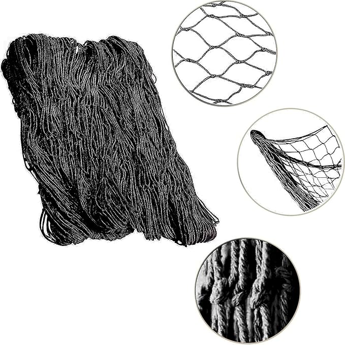 Nature Fish Net Wall Decoration with Shells, Ocean Themed Wall Hangings Fishing Net Party Decor for Pirate Party,Wedding,Photographing Decoration