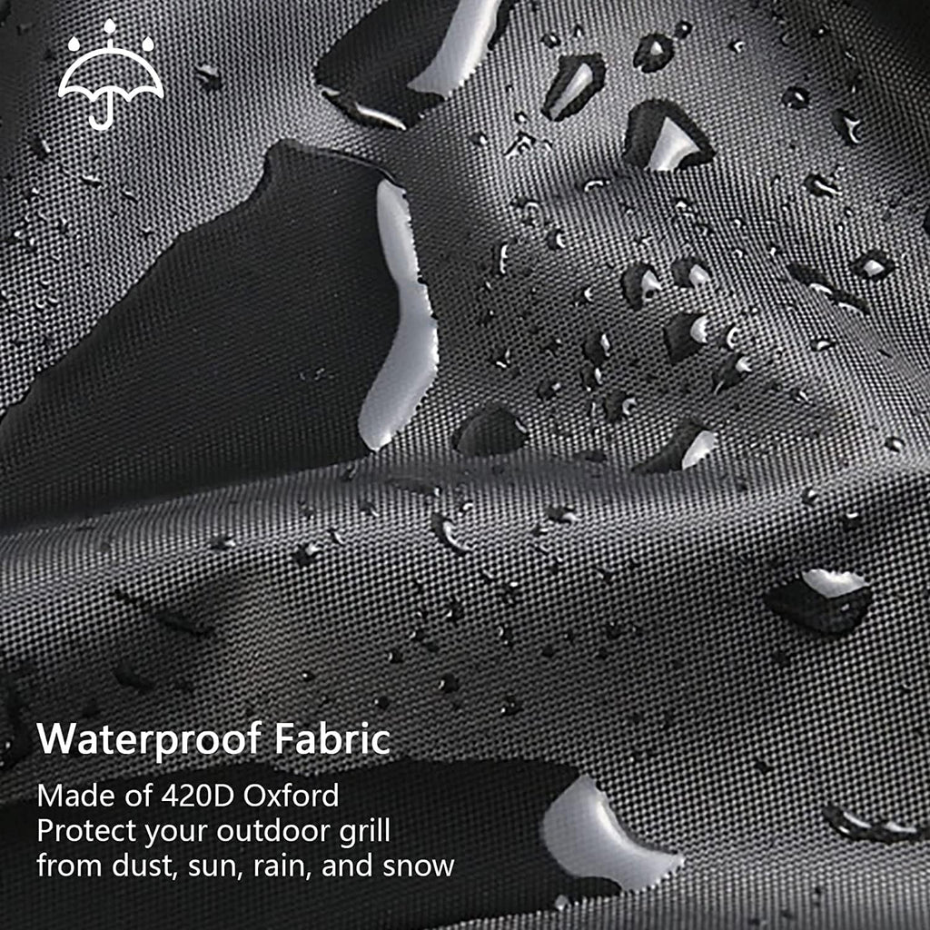 Grill Cover, 30 inch BBQ Gas Grill Cover for Outdoor Grill, Heavy Duty Waterproof Small BBQ Grilling Cover, UV & Fade Resistant Material Windproof Barbecue Smoker Cover with Drawstring & Storage Cover