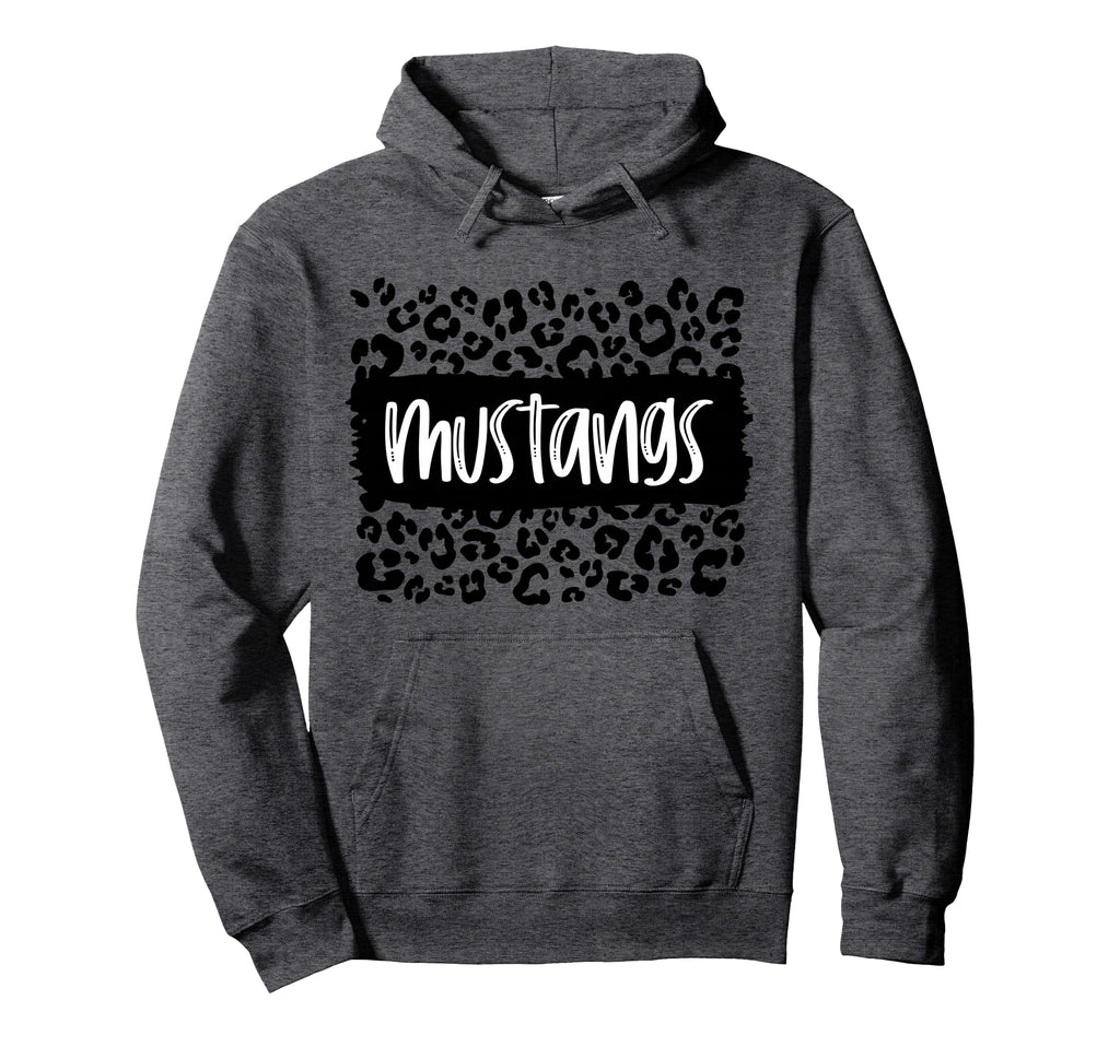 Mustangs Team Mascot School Spirit Game Hoodie - Novelty Apparel Men Women