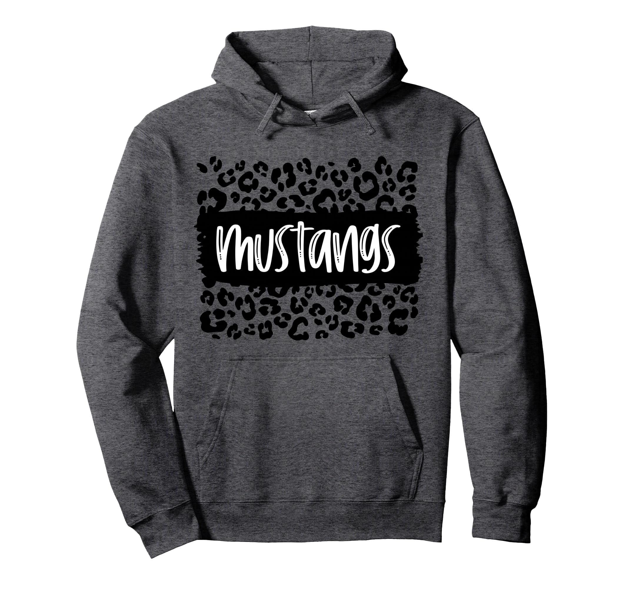 Mustangs Team Mascot School Spirit Game Hoodie - Novelty Apparel Men Women