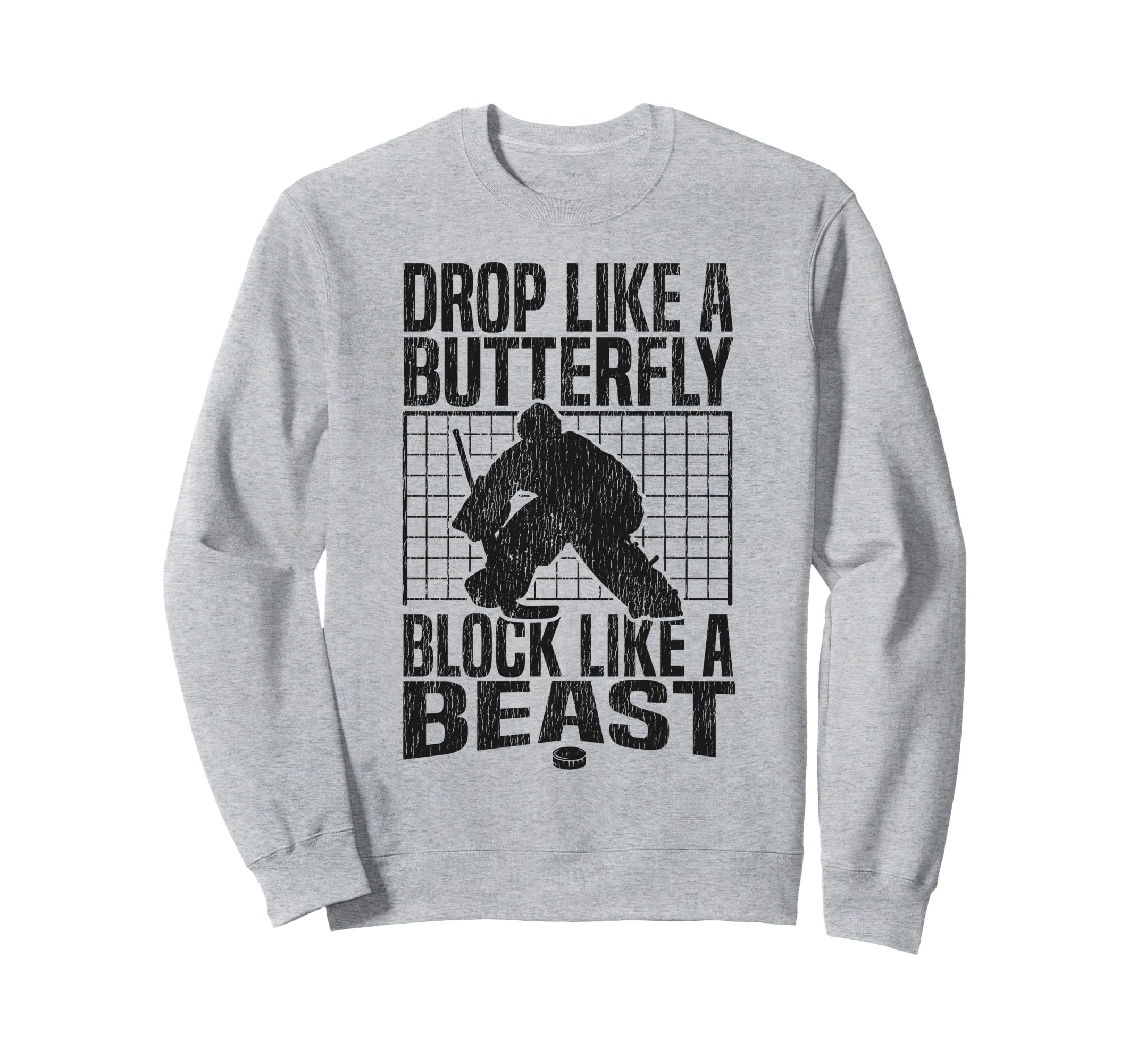Ice Hockey Goalie Goalkeeper Drop Sweatshirt - Aesthetic Graphic Unisex