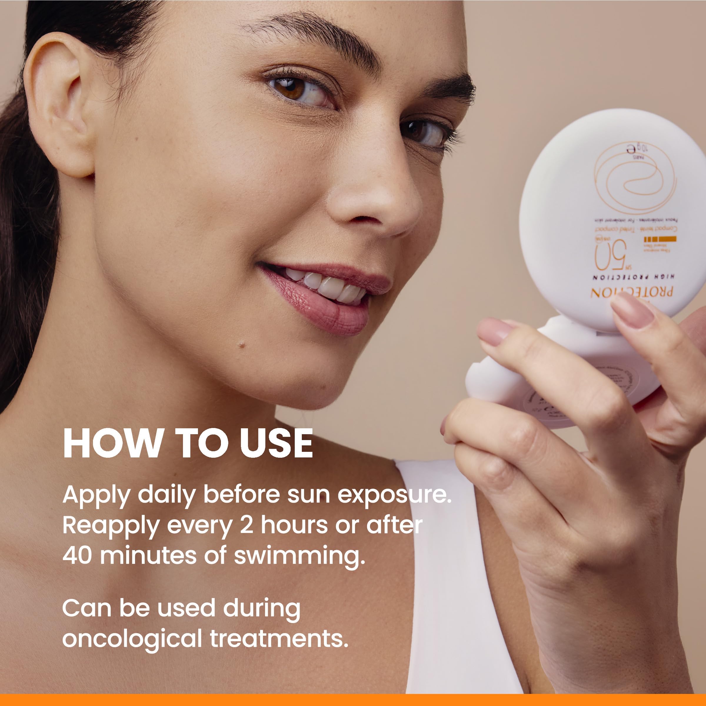 Avene Mineral Compact Foundation with SPF50 - High Protection Sunscreen for Sensitive Skin