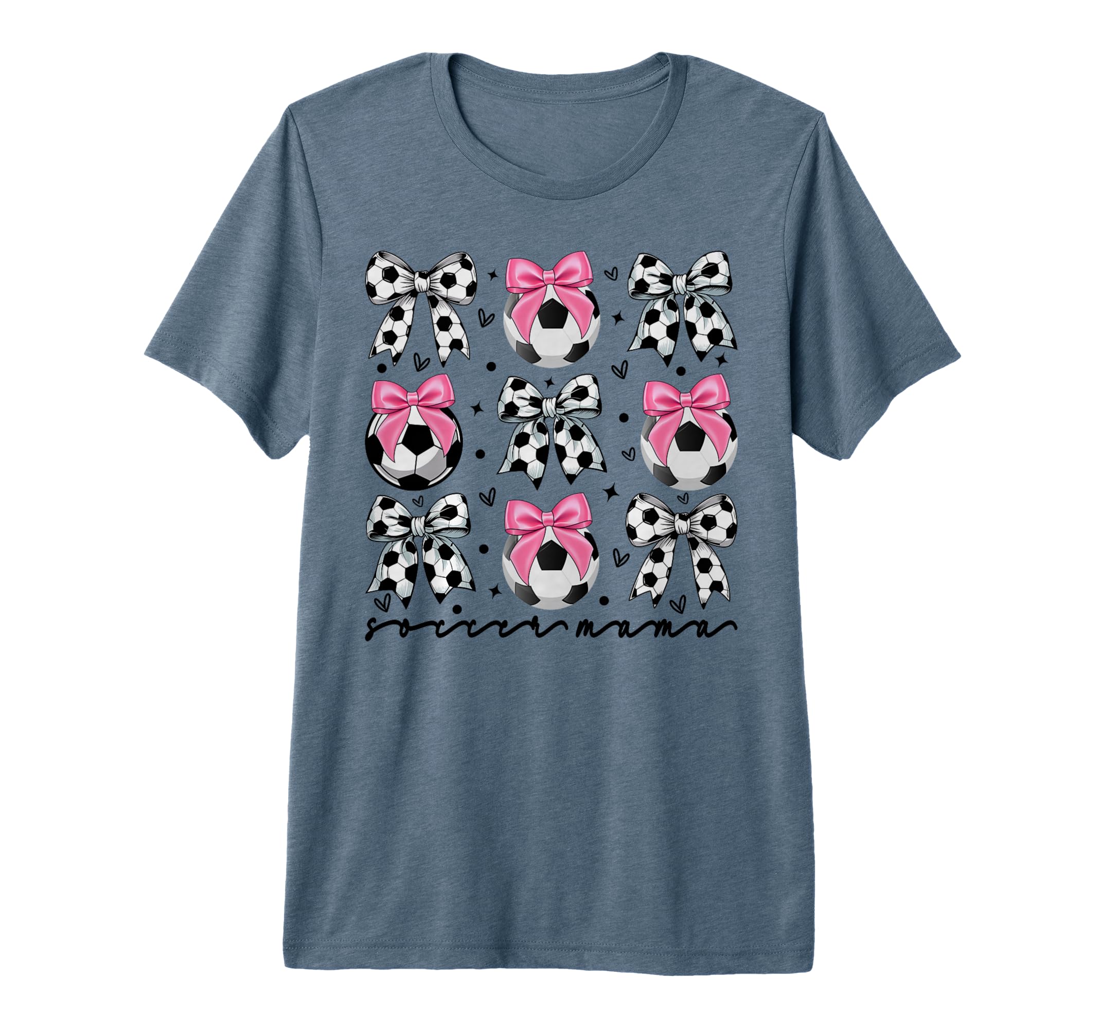Coquette Soccer Bow Mom Soccer Mama T-Shirt - Streetwear Style Men Women