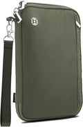 WALNEW Passport Holder for Travel Family, RFID-Blocking Travel Wallet Holder for 6 Passports, Water Resistant Bag Document Organizer for Cards, Cash, Boarding Passes, Tickets (Gray)